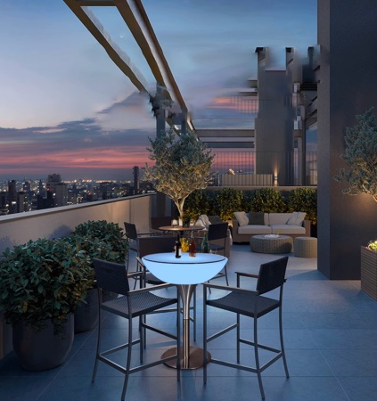 Стол светящийся круглый на металическом основании 80х80х96 Стол светящийся круглый на металическом основании 80х80х96